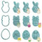 BSITSSS 12 Pezzi Formine Biscotti Pasqua,Tagliabiscotti di Pasqua,3D Stampi Biscotti Coniglio Uovo Stampo per La Cottura in Cucina Fondente Cottura di Decor Festive DIY Accessori per Pasticceria