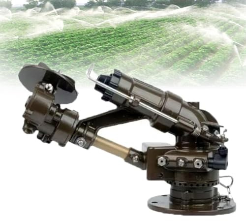 JXYQ Bewässerungssprinkler für landwirtschaftliche Betriebe, pulsierender Sprinklerkopf aus Hochleistungsmetall, Sprühradius: 19–53 m, Lochdurchmesser: 2-Zoll-Flansch, für Rasengärten auf Bauernhöfen