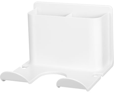 HONITANO Haartrocknerhalter Selbstklebend Bohren Wandmontage Haartrockner Organizer mit Kabelhalterung Bad Aufbewahrung für Föhn und Stylinggeräte Geeignet