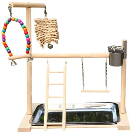 Osmond Small and Medium-Sized Parrot Wooden Racks and Parrot Play and Fitness Areas are Designed for Small Parrots