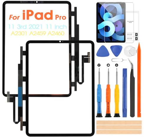 ARSSLY Écran Tactile pour iPad Pro 11 2021 3rd Touch Screen pour iPad Pro 11 2021 A2301 A2459 A2460 Digitalizer Remplacement Écran avec Kit de Réparation, Noir