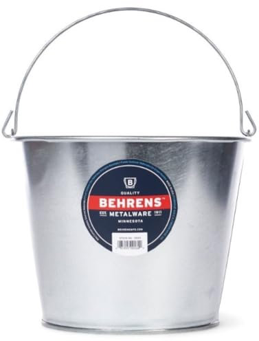 Behrens Cubo utilitario de Acero galvanizado, Plata, 5 Cuartos de galón