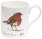 McLaggan Fine Bone China Robin Mug - 250ml, Square, Microwave & Dishwasher Safe