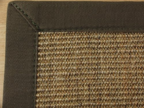 Astra Sisal Teppich Manaus mit Bordüre Farbe Cognac Havanna 100% Sisal - 18 Größen, Größe: 140x200 cm