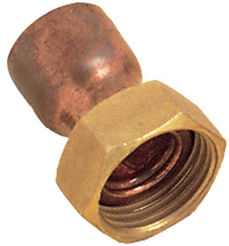 raccord 2 pièces droit en laiton - femelle 40 x 49 vers femelle 40 mm - sachet de 2