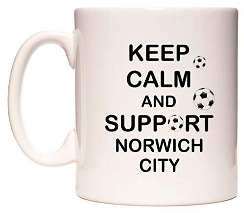 WeDoMugs Keep Calm and Support Norwich City - Ceramic 11oz Coffee Tea Gift Mug Cup