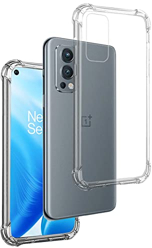 REY Transparent Silikonhülle TPU Anti-Shock für ONEPLUS Nord 2 5G, Handyhülle Premium Kratzfest TPU Durchsichtige Schutzhülle