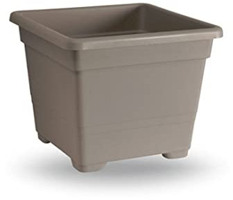 Blim Pot de Fleurs carré Profond, Marron, 32 x 26 cm