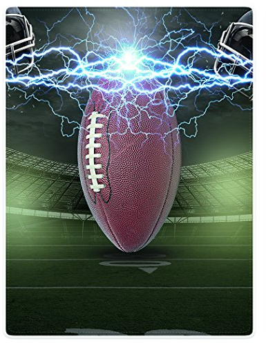 Violetpos Dick Decke Weich Wärme Gemütlich Flanell-Fleece Sofadecke Deckeldecke American Football Blitz Maske Wettbewerb 150 x 200 cm