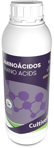 CULTIVERS Abono de Aminoácidos Vegetales de 1 L. Fertilizante potenciador del Crecimiento de tu Plantas en Exterior e Interior. Fertilizante Aumenta la productividad.