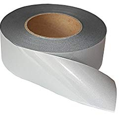 tukan-tex Reflexband zum AUFBÜGELN 50 mm breit Reflexstreifen Reflektorband Bügelbild reflektierendes (5 Meter) (1,60€ / Meter)