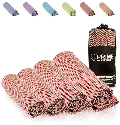 PRIME ART WOOD Reisehandtuch Bambus - Schnelltrocknend, Ultraleicht & Extrem Saugfähig - Ideal als Bade- und Strandtuch - Alternative zu Mikrofaser Handtuch