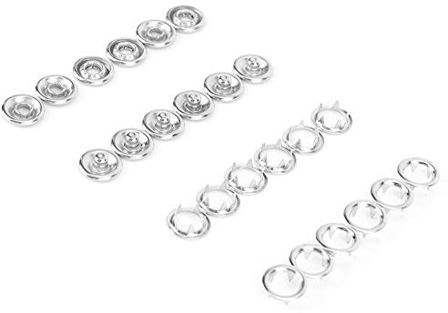 HEEPDD 200 Stücke 9,5mm knöpfe, Metall Snap Hohl Zinke Druck Verschluss Knöpfe Druck knöpfe Kit Tool für Kinder Kleidung Jacken Jeans Trägt Armbänder Taschen