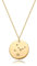 MEVECCO Gold Necklace Coin Disc Zodiac 12 Constellation Star Connected Engraved Horoscope Sign Astrology Pendant 18K Gold Plated Chain Dainty Personalized Simple Jewelry, Standard, Brass, No Gemstone