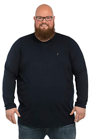 Alca Langarmshirt Mit Rundhalsausschnitt für Männer mit Übergröße Bauchumfang XL-8XL Herren Langarm-T-Shirt Mit Crew-Neck.