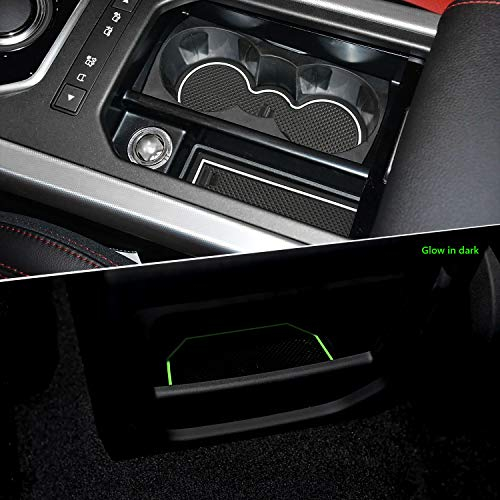 auovo 8pcs Anti-dust Mats for Range Rover Evoque Accessories 2012-2018 Custom Fit Center Console,Car Cup Holder Inserts,Door Liners Interior for Land Rover (White)