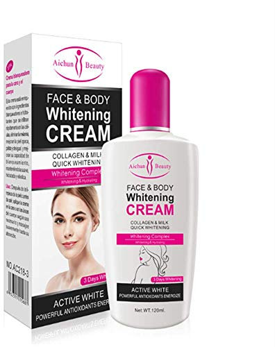 120ml Crema corporal, colágeno Leche Crema facial para el cuerpo Blanqueamiento de la piel Loción hidratante para el cuerpo Crema para aclarar la piel Cuidado del cuerpo