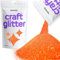 Hemway Craft Glitter - Fluorescent UV Neon Peach | Ultrafine Metallic Sequin Flakes for Resin & Epoxy Crafts | Supplies for Tumblers, Cards, Jewellery, Candle, Hair, Face, Body & Nail Art | 100 g