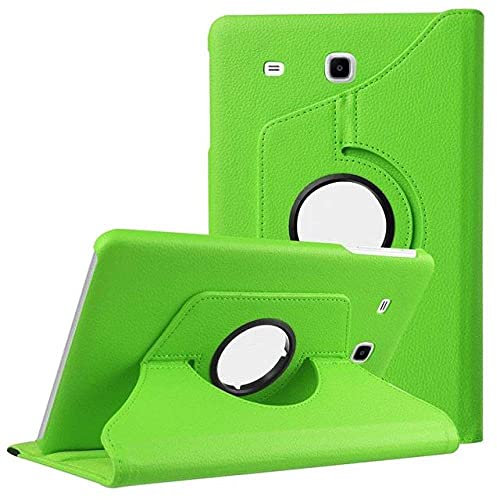 LIUCHEN Tablet caseMagnetic Smart Case Cover in pelle per Samsung Galaxy Tab E 9.6 pollice T560 T561 SM-T560 360 Rotante Folio Stand Tablet Case, verde