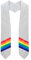 Endea Graduation Rainbow LGBTQ+ Gay Pride Stola, Weiß, Einheitsgröße