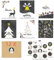 Mizijia 12er Schön Weihnachtskarten mit Umschlägen, Modern Klappkarten, Weihnachtspostkarten Kraftpapier, für die Schönsten Weihnachtsgrüße - Frohe Weihnachten
