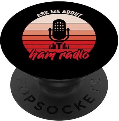Ask Me About HAM Radio Amateurfunk PopSockets mit austauschbarem PopGrip