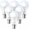 Eastiya Light Bulbs Bayonet 150W Equivalent, Daylight 6000K, 1500LM Strong Bright B22 LED Bulb, 15W Energy Saving Lightbulbs for Bathroom, Home Office, Outdoor, Non-dimmable, Pack of 6