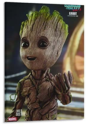 Enartly Leinwand Bilder Groot Guardianes De La Galaxia Vol 2 Film Tela Wall Art Soggiorno Poster Camera da letto Decor Pittura 40x60cm Senza Cornice