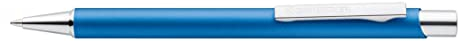STAEDTLER Druckkugelschreiber elegance, Metallschaft, langlebig, auswechselbare M Mine, dokumentenecht, Schreibfarbe blau, 10 Kugelschreiber in pazifikblau im Kartonetui, 421 45-39