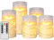 LED Flameless Candle, HIYAA LED Candles with Embedded String Lights, 5 Pack Battery Operated Candles with Remote Control, 24-Hour Timer Function, Dancing Flame, Real Wax
