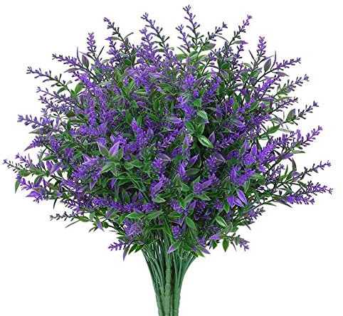 RJSQAQE Ramo de simulación de lirio valle artificial Chlorophytum decorativo f9w1 rama interior mesa plantas decoración maceta