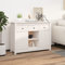 GuyAna Sideboard Kommode Weiß TüRen Sideboard Flur Schmal Eckkommode 100x35x74,5 cm Massivholz Kiefer