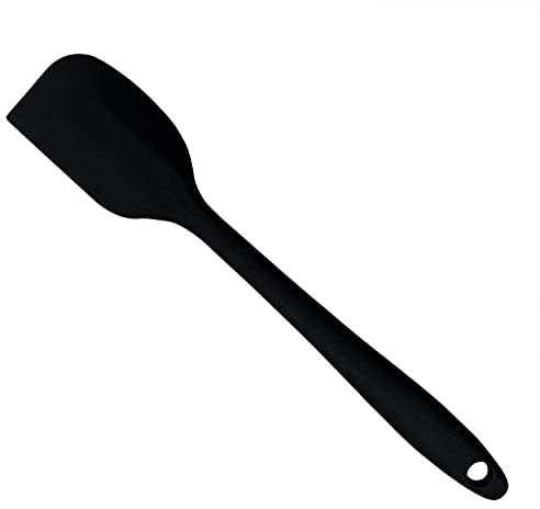 Silicone Spatula, Heat Resistant Spatulas for Cooking, Non-Stick Kitchen Utensils with Steel, Large, Black