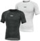 FDX Cool Mesh Base Layer Half Sleeve - Men’s Summer Cycling Mesh Top - Ultralight, Breathable, Anti-Odour Bicycle Skins Jersey - Under-Shirts for Running, Gym, Workout, (Pack of 2, Black+White, S)