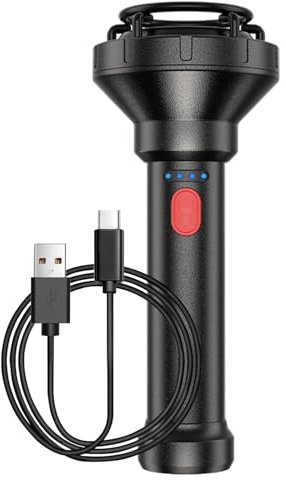 Lampes de poche à haute lumen,Lampes de poche à haute lumens rechargeables,Torche portable Torches LED | Lampe de poche USB avec boussole, lampes de poche rechargeables à haute lumière, étanche pour