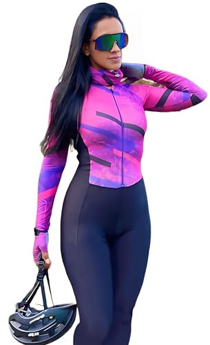 Damen-Fahrradanzug, langärmelig, Kleidung, Mountainbike-Kleidung, Radtrikot-Set, 6, S