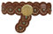 TOFBS Gürtel für Damen Mode Boho Türkisfarbener Western Metallgürtel Runde Scheibe Breiter Gürtel Verstellbarer Cowgirl Breiter Jeans Kleid Dekoration(Braun)