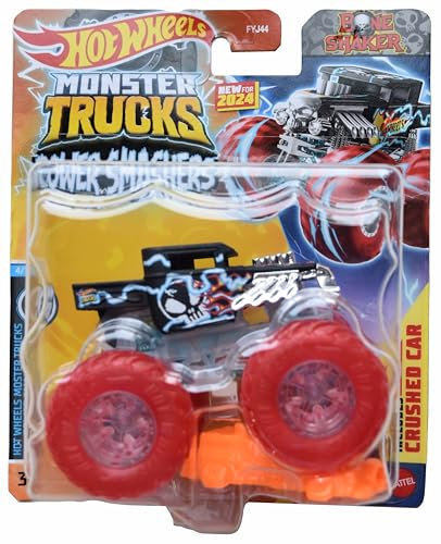 Hot Wheels Monster Trucks Power Smashers 4/7 Bone Shaker 1:64 Scale Diecast Model Vehicle