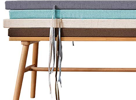Bankkissen für den Innen- und Außenbereich, 3-Sitzer, 140 cm, blau, dick, Gartenbank, Sitzkissen für Esszimmer, Zuhause, wasserdichte Bankauflagen, 30 cm breit