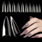 LUFFLOK Medium Mandel Nageltips, 500 Stück Halbe Abdeckung Falsche Nägel, Soft Gel Tips für Gelnägel Set, Nail Tips Almond Soft Gel Press On Nails Almond, 12 GrößEn