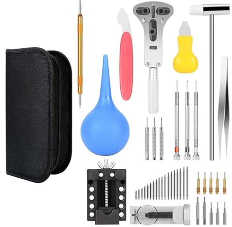 Watch Repair Tools Kits, 152 PCS Watch Battery Replacement Tool Kit Professional Deluxe Set, Watch Link Removal Tool Kit Watch Repair Tool Kits