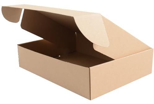 BB-Verpackungen 100x DHL Kleinpaket Klappschachtel 350 x 250 x 80mm 1-wellig (100 Stück) | schnell aufbauend, DHL-versandoptimiert und robuster Versandkarton für kleine Waren