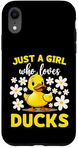 Just A Girl Who Loves Ducks Funny Duck Lover Case for iPhone XR