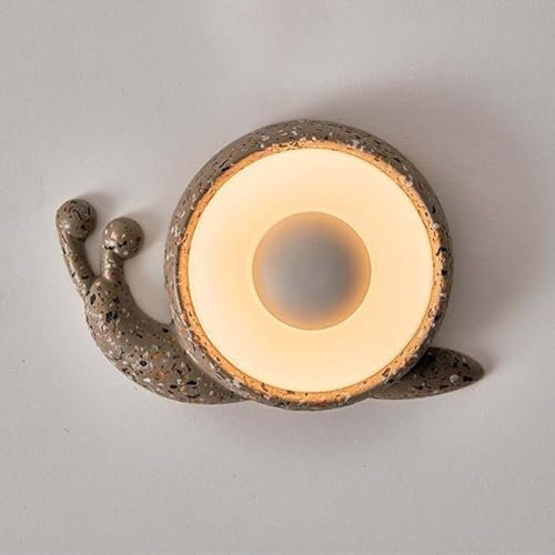 LOGT LED Schnecke Wandleuchte lnnen Tier Wandlampe Dimmbar Modern Dekorative Beleuchtung Kinderzimmer Lampe Wand 3 Farbmodi 12W Wandbeleuchtung Metall Acryl Art Deco Nachttischlampe Wohnzimmer