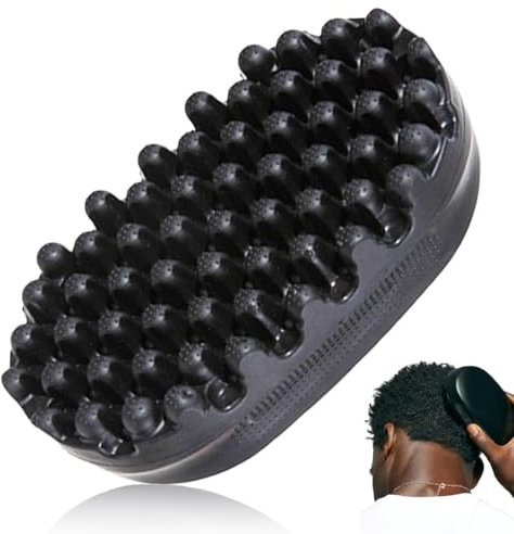 HAMKU 1 Pcs Haarbürste, lockiges Haarbürste, Gummi Haarbürste, Dreadlock -Twist -Styler -Pinsel Waschbares Afro Haarschwamm Afro -Schläger für schmutzig geflochtene lockige Haare, Sponge für Haare