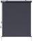 Canopée Store Vertical Rétractable avec Coffre, Store Enrouleur Exterieur avec Manivelle pour Balcon, Terrase, Brise Vue pour Jardin, Gris, 2,5 x 1,6 m (H x L)