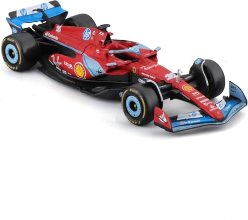 Bburago - F1 Ferrari SF-24 Miami GP 2024#16 Charles Leclerc, 1:43 Scale Model Car, Official Replica Special Miami Livery, Faithful Details, Ferrari Licence, Recommended Age 36+ Months