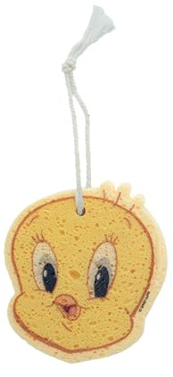 Looney Tunes Eponge Bain Enfant Forme Titi - Accessoire Baignoire, Douche Mousse - Édition Bugs Bunny - Ultra-Douceur Corps Bébé, Enfant - Nettoyage Doux, Efficace - Produit Officiel Warner Bros