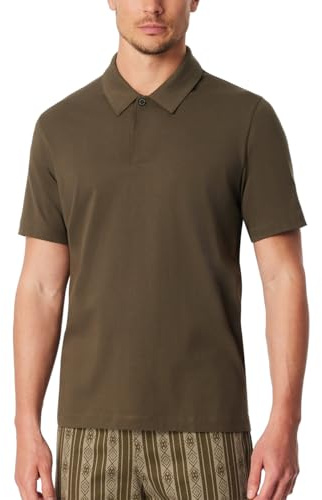 Schiesser Herren Schlafshirt Poloshirt Single-Jersey - Mix + Relax