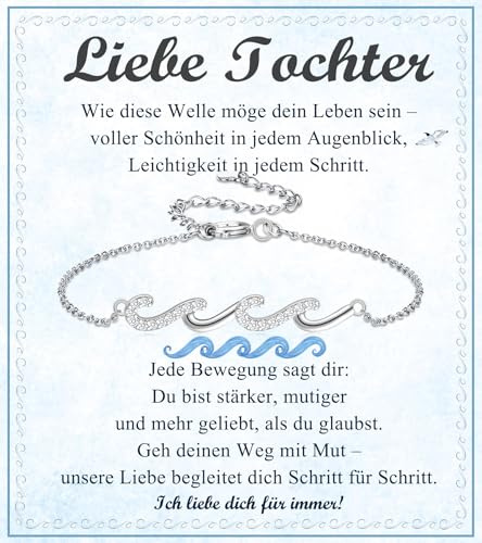 PDTU Geschenke für Frauen, Armband für Tochter Schwester Beste Freundin Enkelin Geschenke zum Geburtstag Weihnachten Kommunion Abschluss Einschulung